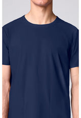 Camiseta de cuello redondo de hombre, azul marino