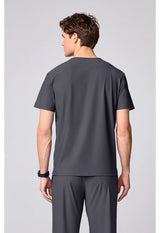 Camiseta de cuello redondo para hombre, color peltre
