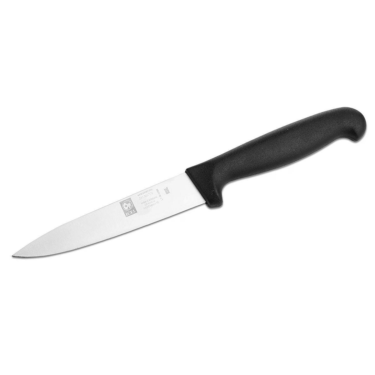Cuchillo utilitario recto negro de 4.5"