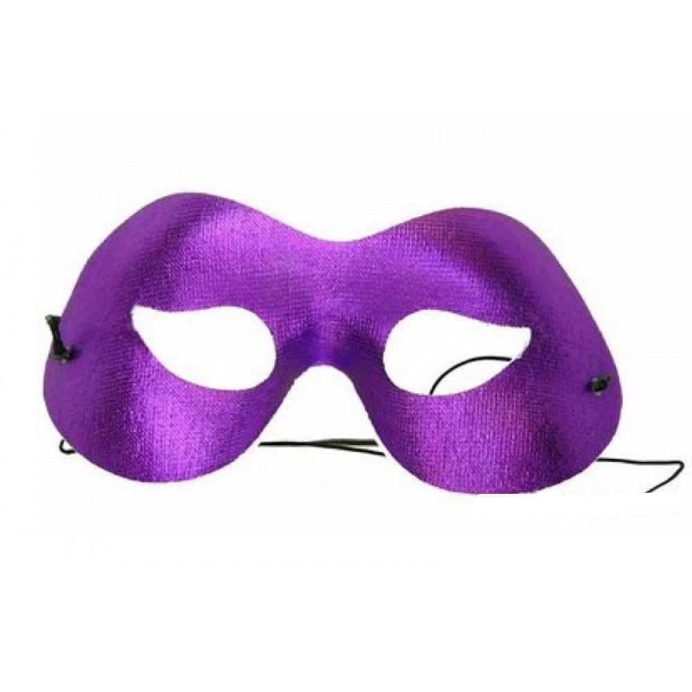 Antifaz de mascarada de tela morada