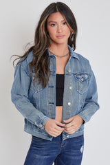 Chaqueta de mezclilla oversize estilo novio para mujer