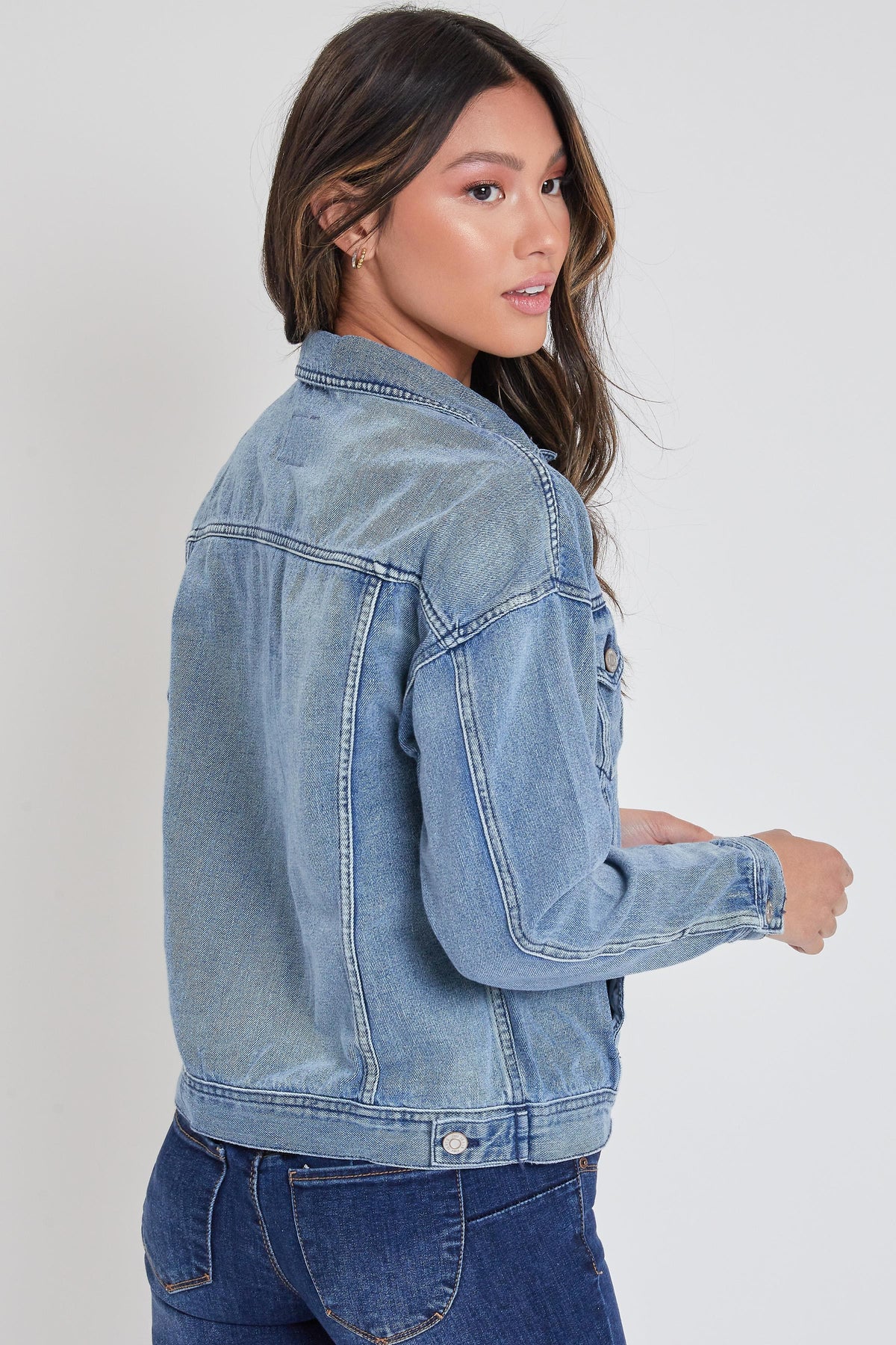 Chaqueta de mezclilla oversize estilo novio para mujer