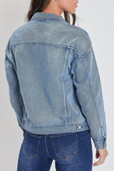Chaqueta de mezclilla oversize estilo novio para mujer