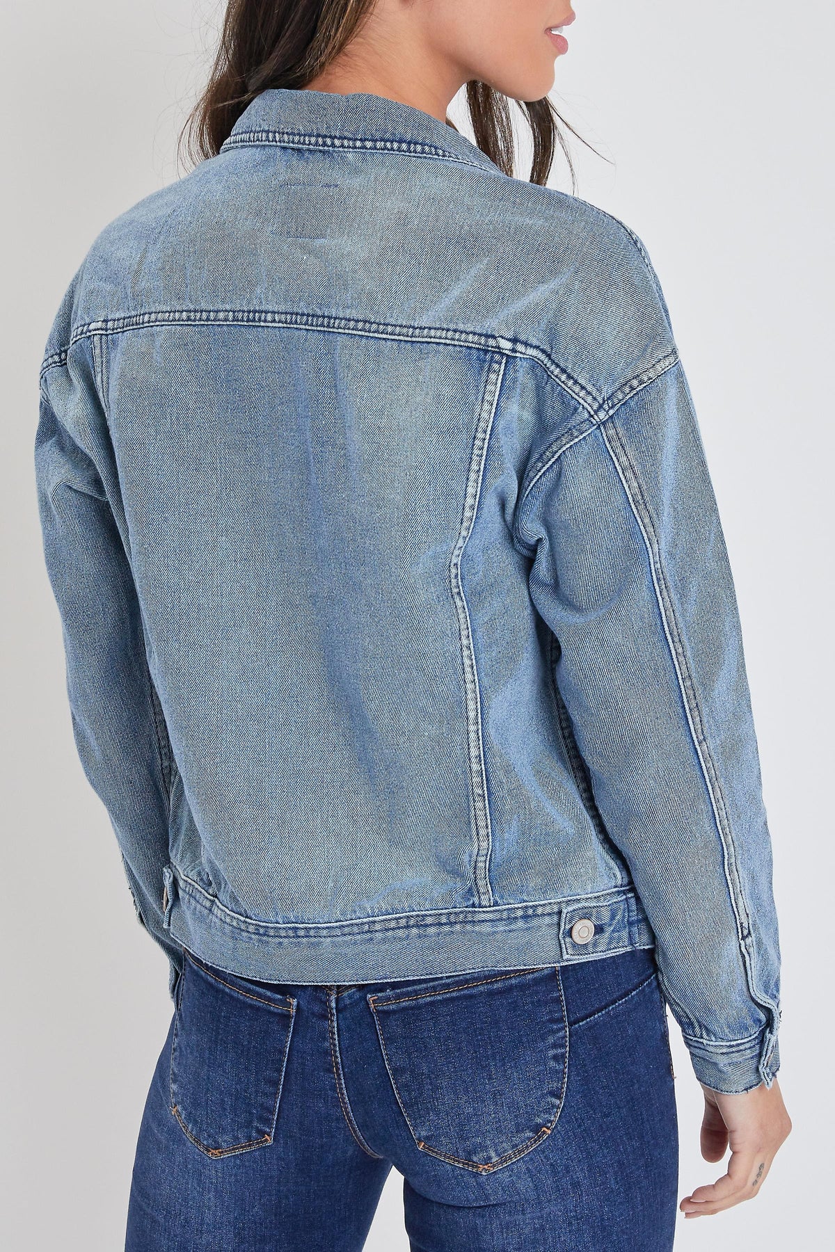 Chaqueta de mezclilla oversize estilo novio para mujer