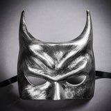 Batman Style Mask - Black Silver