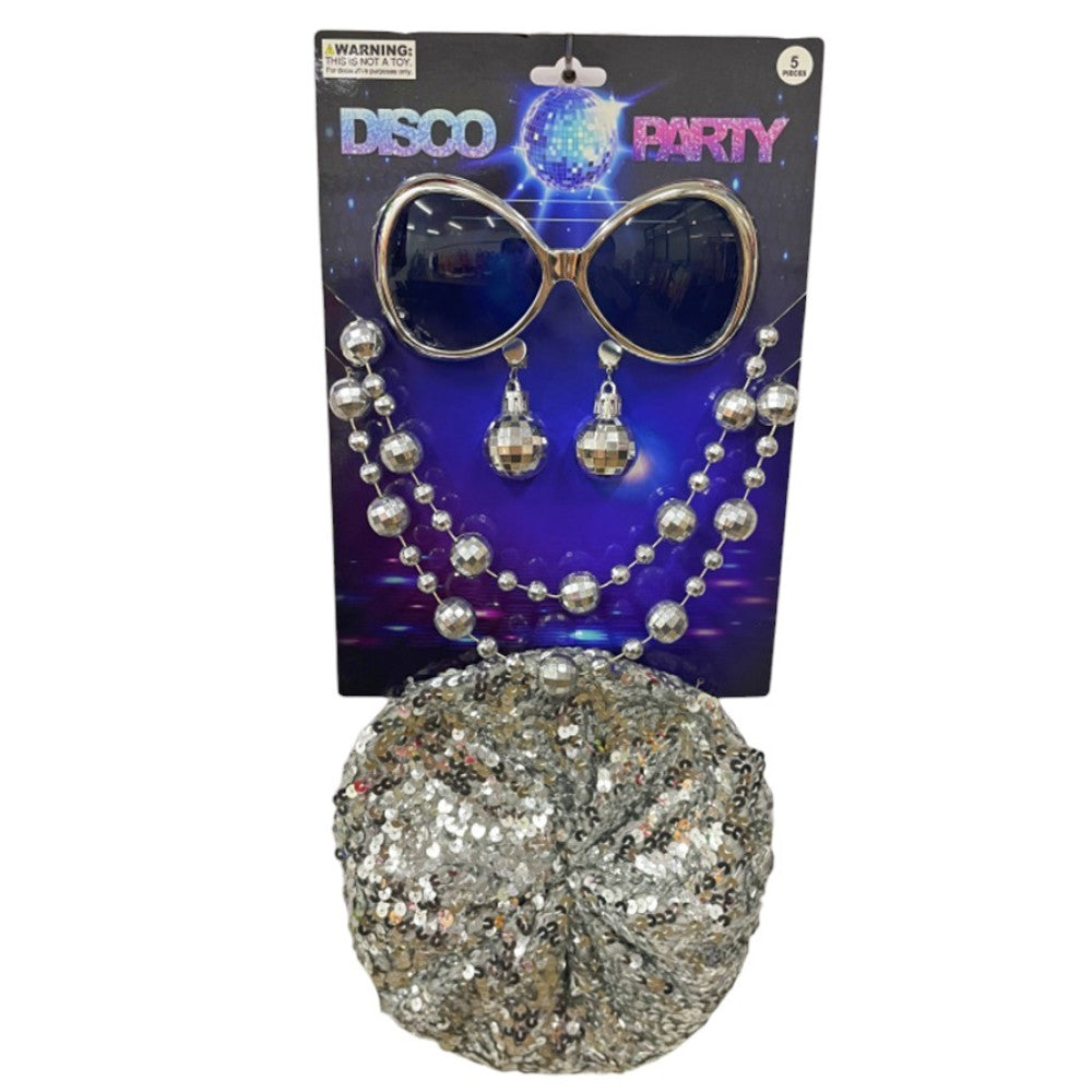 Kit de fiesta disco plateado