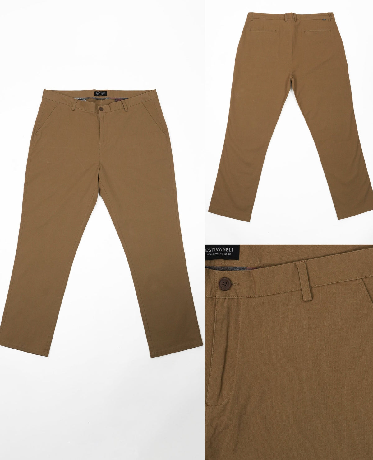Caballero Pantalon Fit Comfot Khaki