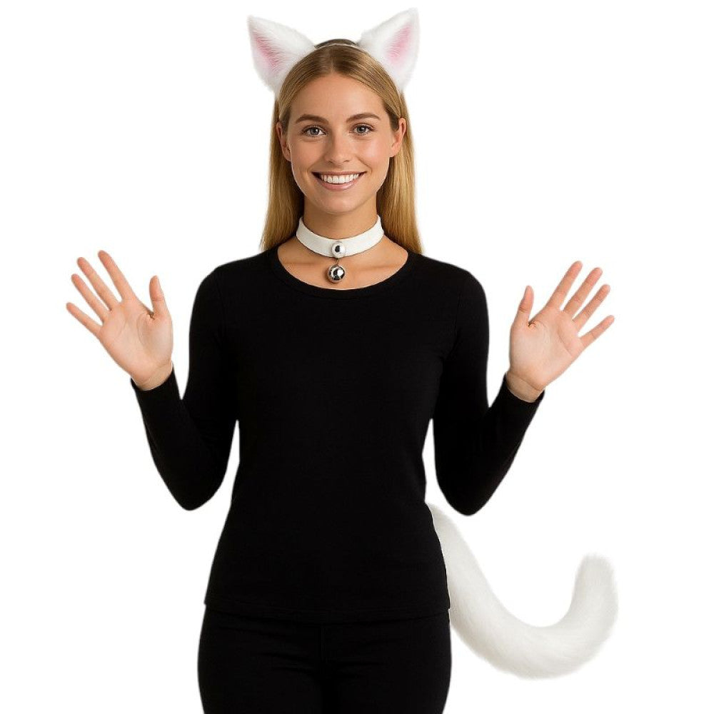 Kit de disfraz de gato blanco