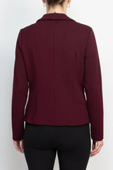 Blazer crop de manga larga color vino intenso