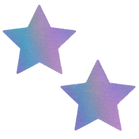 Pezoneras Adhesivas Holográficas Noches Estrelladas Lila Lujurioso