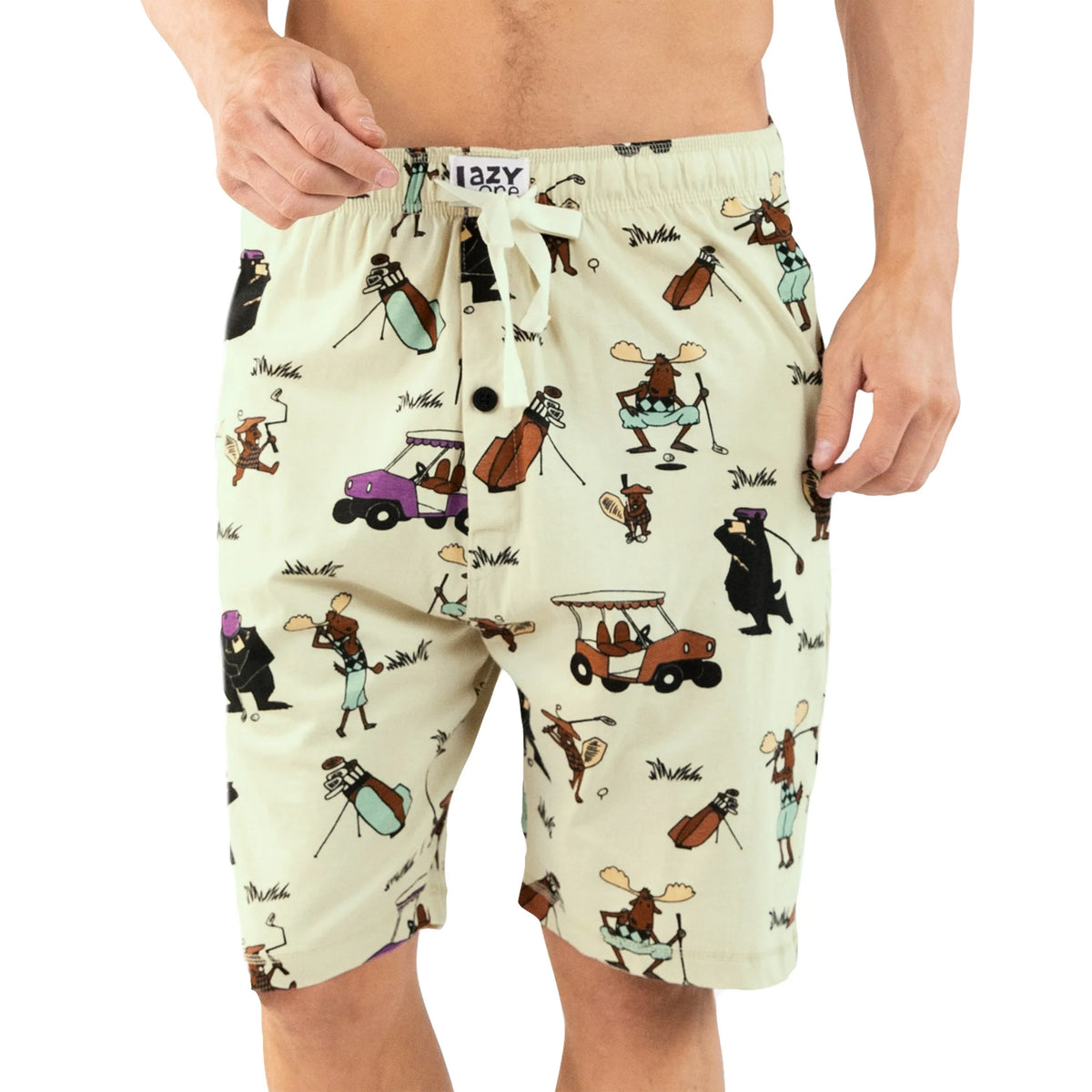 Pantalones Cortos de Pijama de Hombre Golf Cream