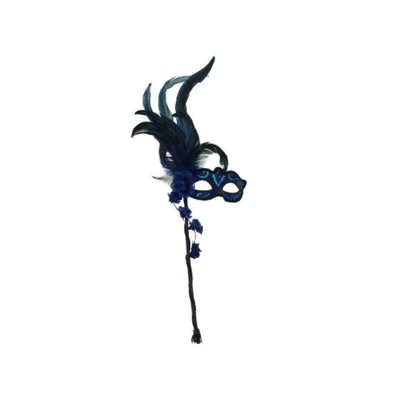 Antifaz con Pluma y Varita Azul