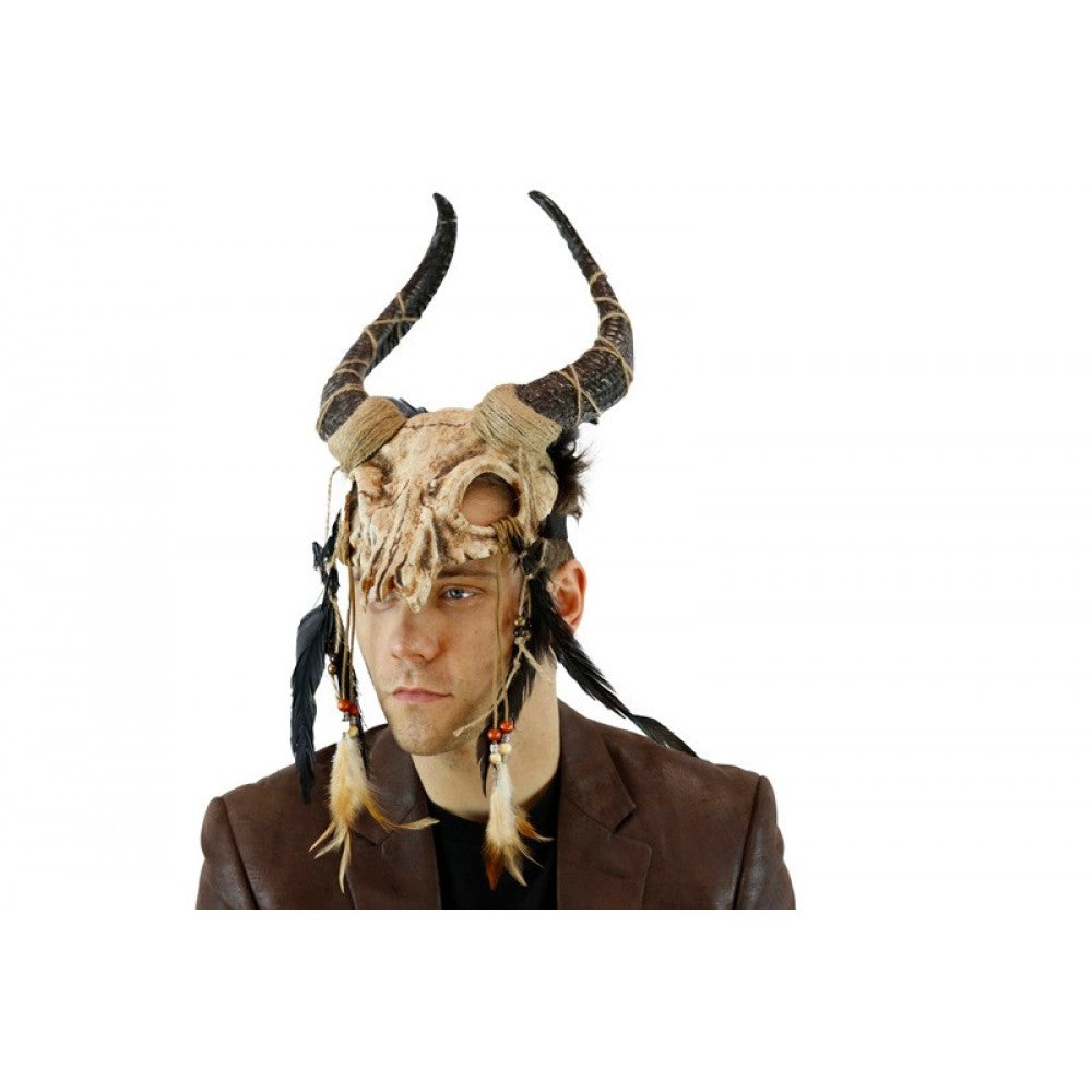 Bone Ram Skull Horned Mask