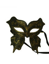 Black Gold Glitter Butterfly Masks - Assorted