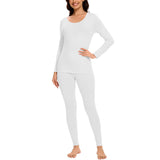 Conjunto térmico de 2 piezas para mujer, blanco