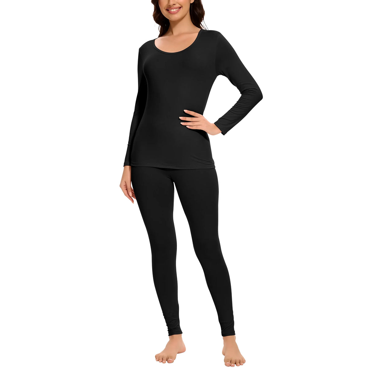 Conjunto Térmico 2 Piezas Mujer Negro
