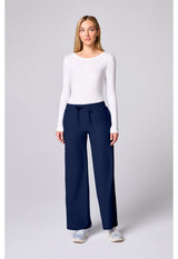 Pantalón de pernera ancha azul marino