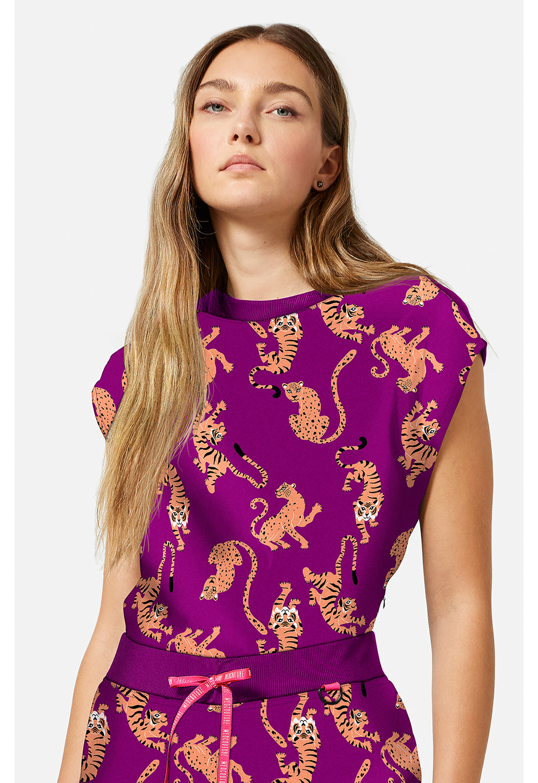 Printed Dolman Top Into The Wild