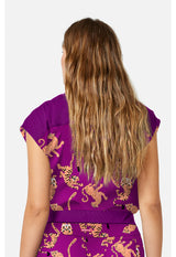 Printed Dolman Top Into The Wild