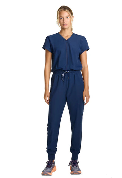 Zip Front Jumpsuit Navy