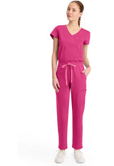 Mono escote en V rosa vibrante