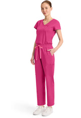 Mono escote en V rosa vibrante