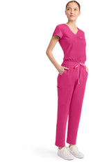 Mono escote en V rosa vibrante