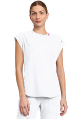 Camiseta de cuello redondo blanca