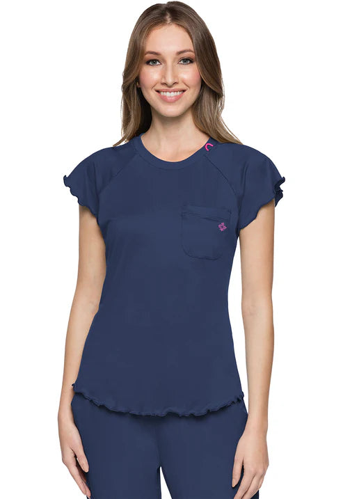 Top de lechuga azul marino