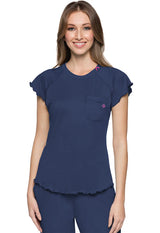 Top de lechuga azul marino