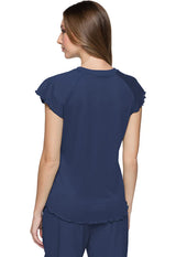Top de lechuga azul marino