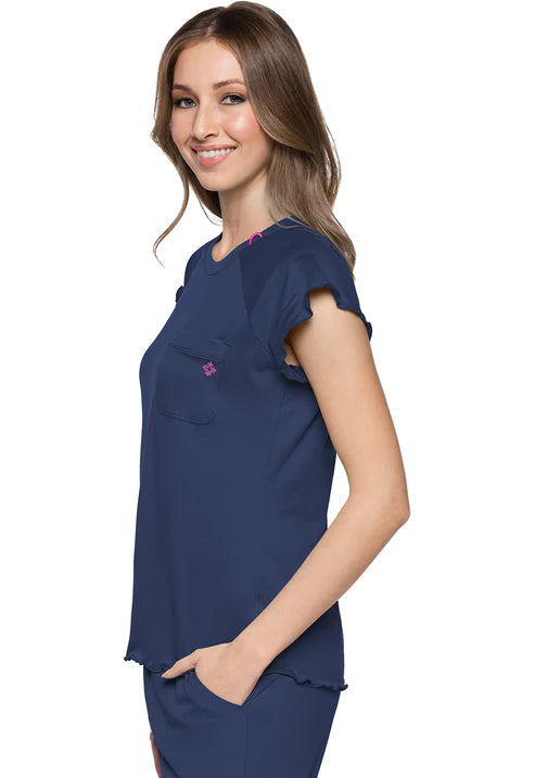 Top de lechuga azul marino