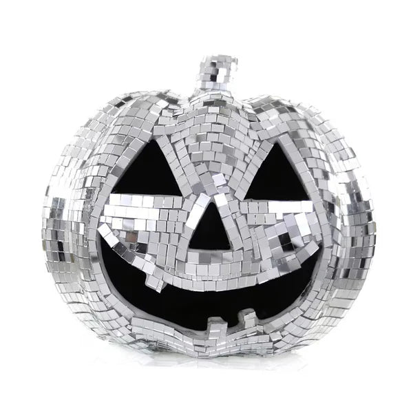 Calabaza de Halloween con bola de discoteca de 8"