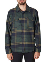 Camisa de franela a cuadros verde oscuro / azul marino