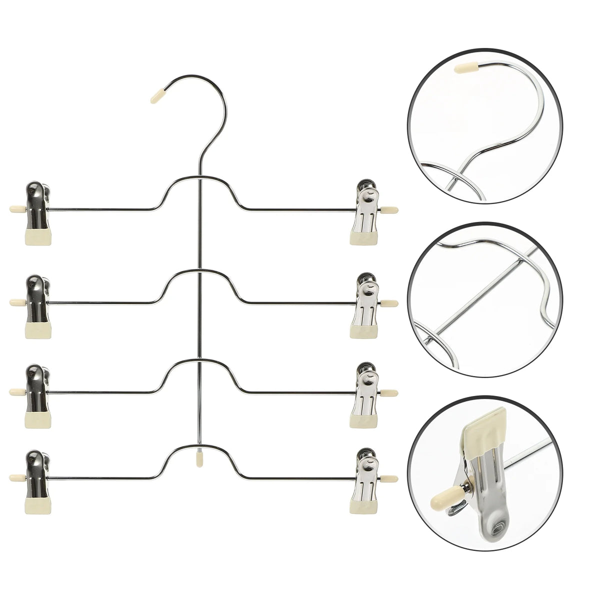 White/Chrome S/2 4-Tier Pant & Skirt Gel Hanger