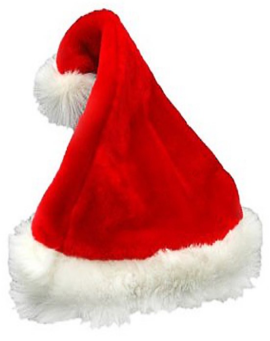 Santa Hat Deluxe Lined Rabbit Plush