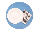 Vinyl Round Light Blue Placemat