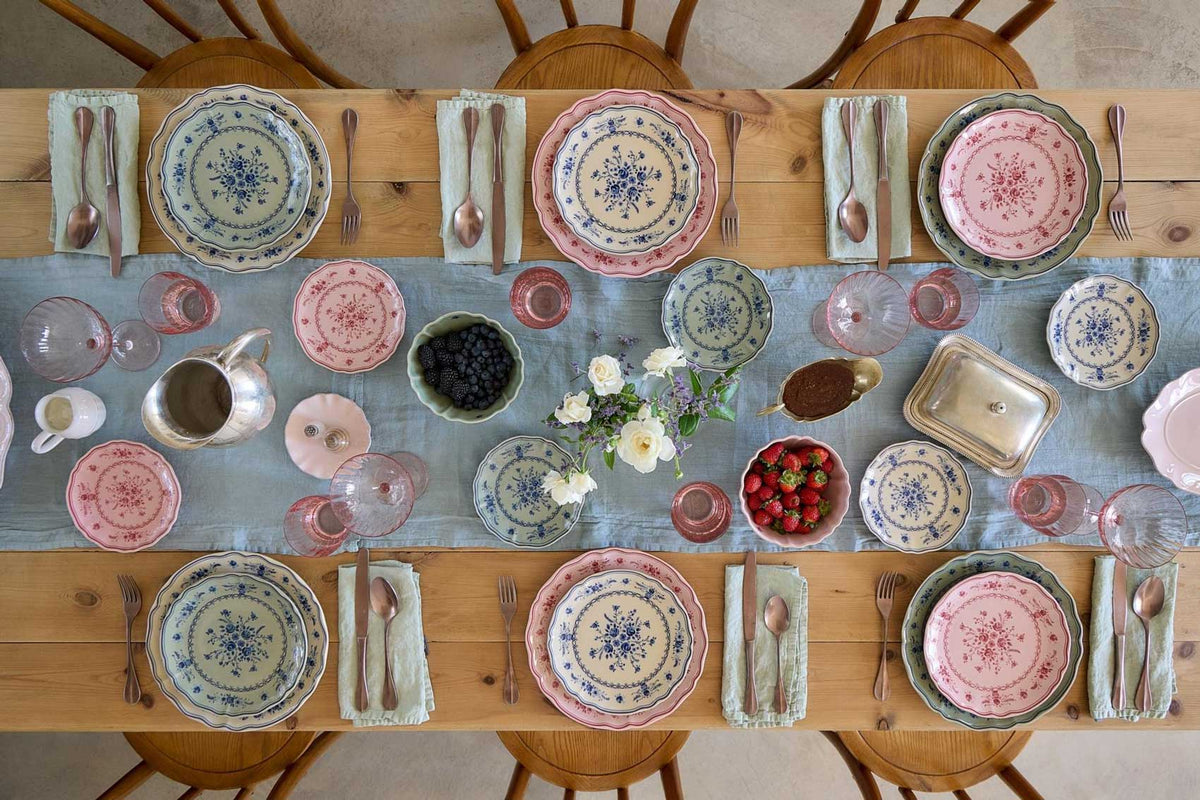 Plato de ensalada/postre, Vila blanco-rojo 20 cm