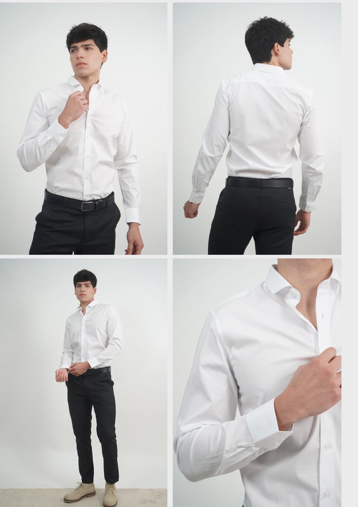 Men's Long-Sleeve White Shirt