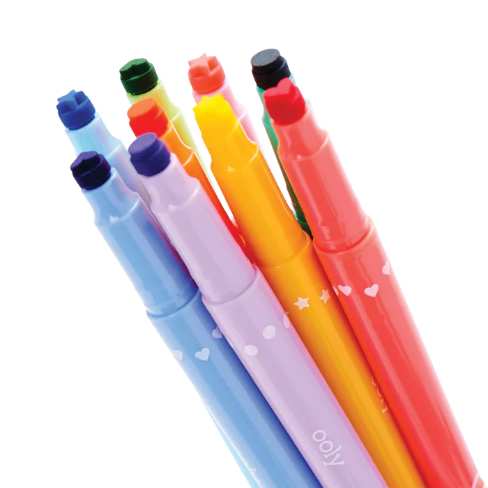 Rotuladores de doble punta Confetti Stamp - Juego de 9