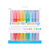 Rotuladores de doble punta Confetti Stamp - Juego de 9