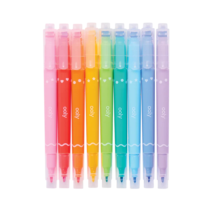Rotuladores de doble punta Confetti Stamp - Juego de 9