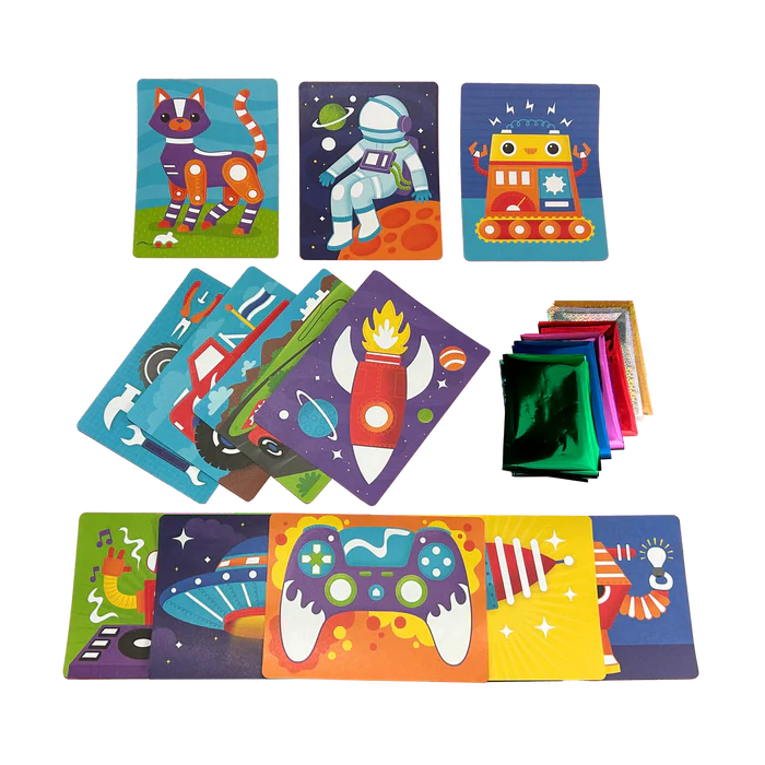 Set de arte y coloreado con papel de aluminio Foil-tastic - Aparatos y artilugios