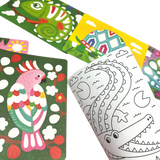 Set de arte con papel de aluminio Foil-tastic y para colorear - Animales increíbles