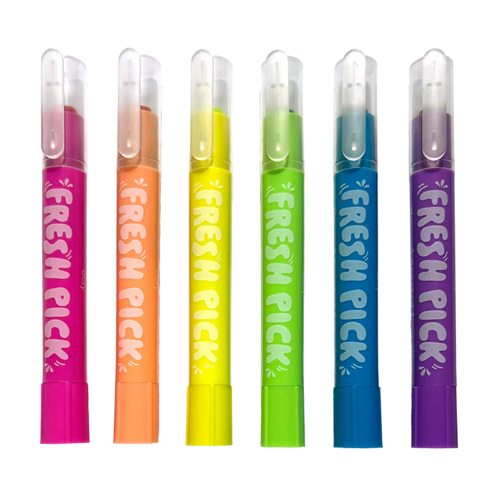 Crayones de gel con aroma a manzana Fresh Pick - Set de 6
