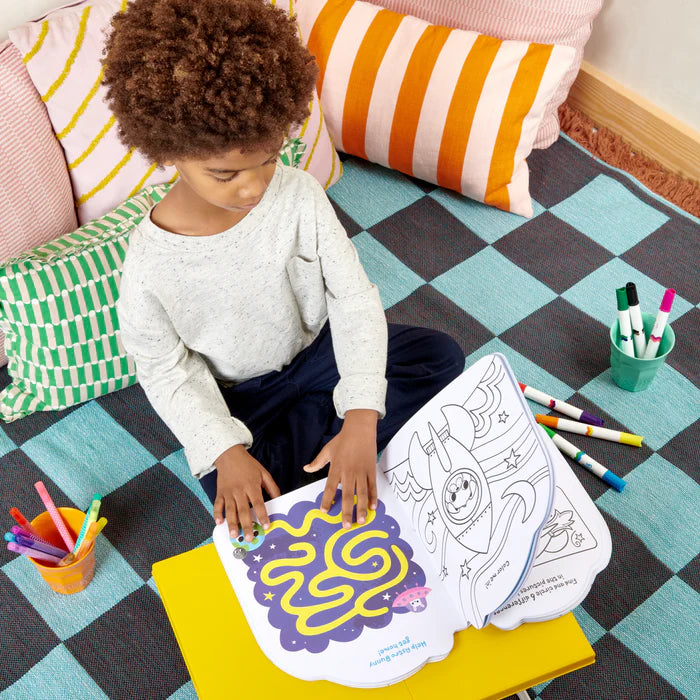 Activity Book - Games Coloring Stickers - Pets in Space