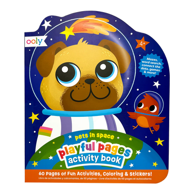 Libro de actividades - Juegos, colorear, pegatinas - Mascotas en el espacio