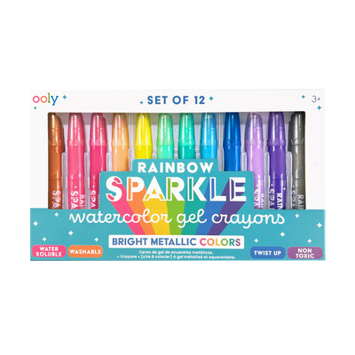Crayones de gel de acuarela metálicos Rainbow Sparkle - Set de 12