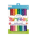 Rotuladores de doble punta con sello y pincel Stampables - Set de 18