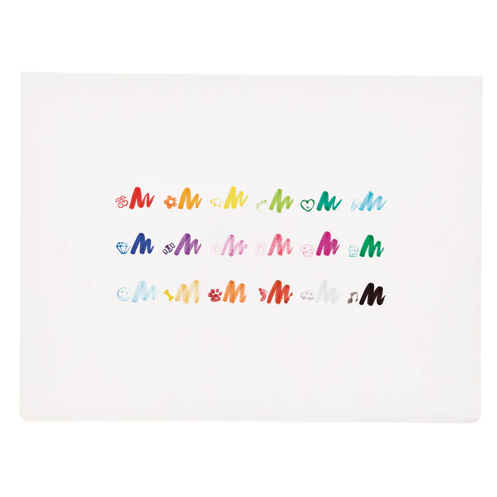 Rotuladores de doble punta con sello y pincel Stampables - Set de 18
